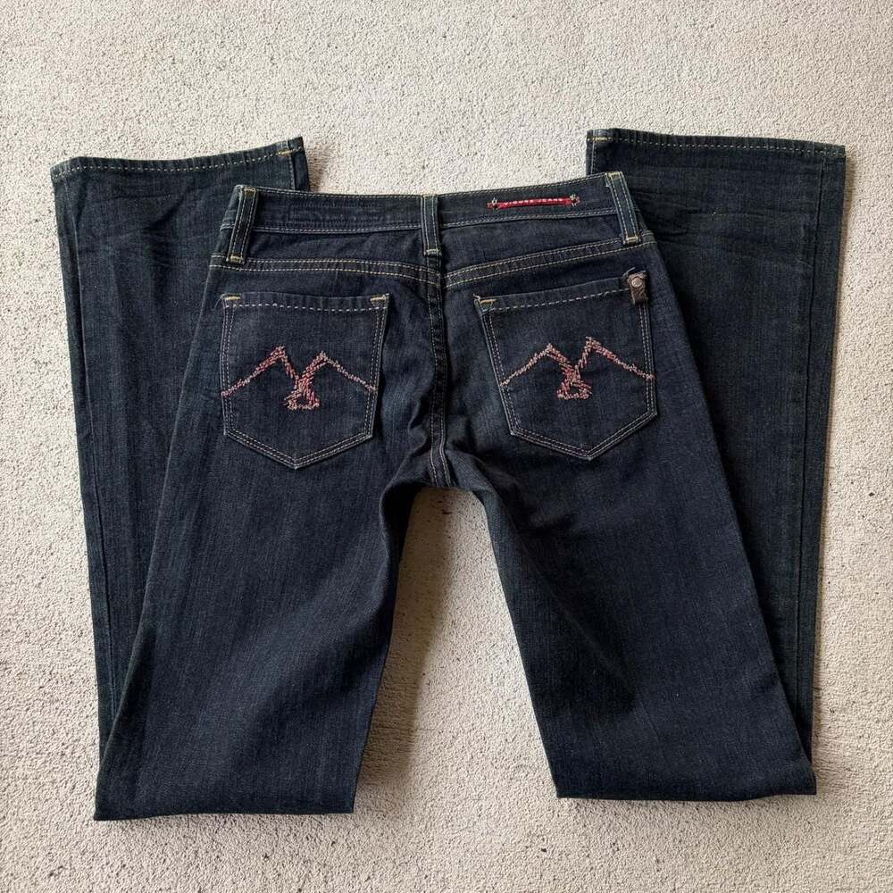 Vigoss Y2K Low Rise Boot Cut Flare Jeans Dark Wash Size 0/25